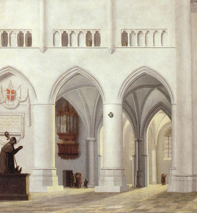 Interior of the Church of St Bavo at Haarlem